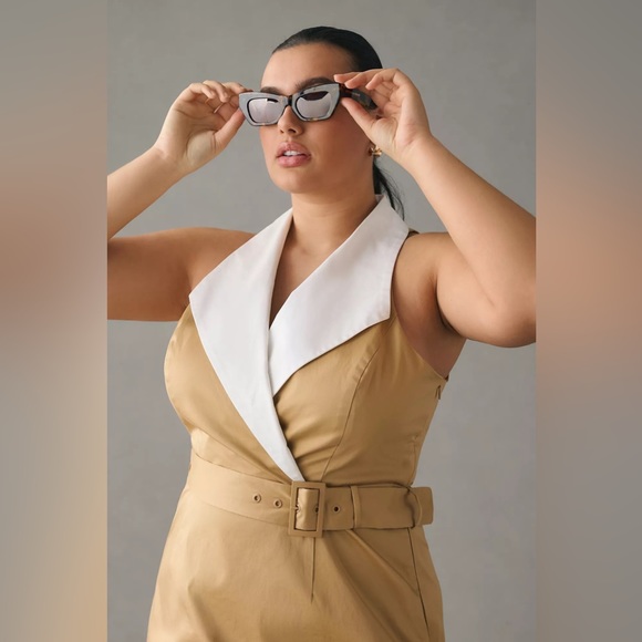 Anthropologie Hutch Sleeveless Collared Dress - Picture 2 of 7